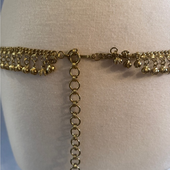 Vintage Gold Bell Chain Waist Belt - Picture 2 of 2